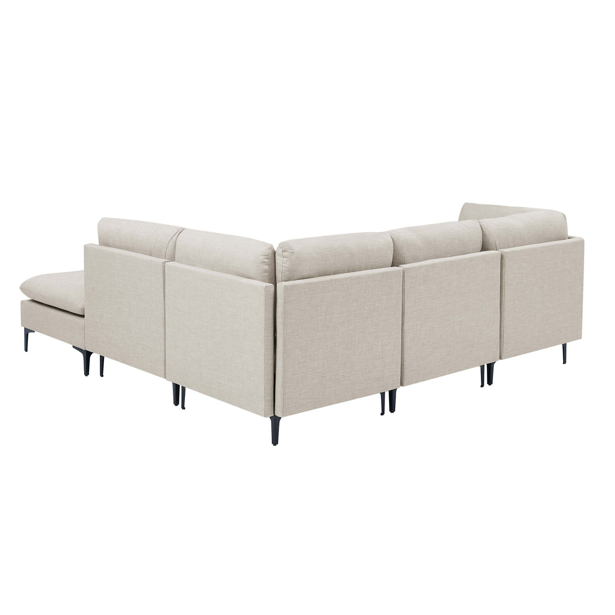 Upholstered Modular Sectional & Tall Legs