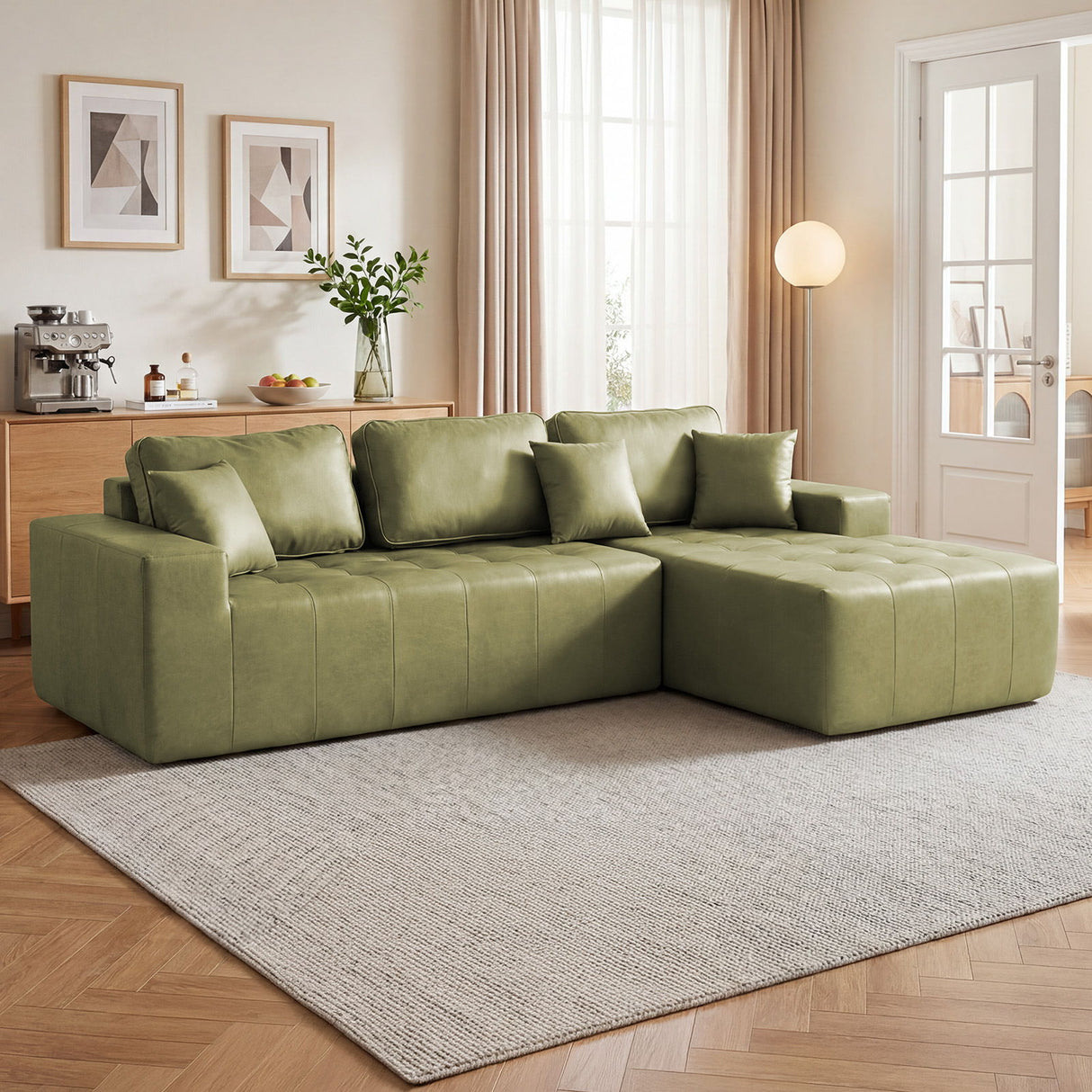 L - Shaped Corner Chaise Sofa Bed