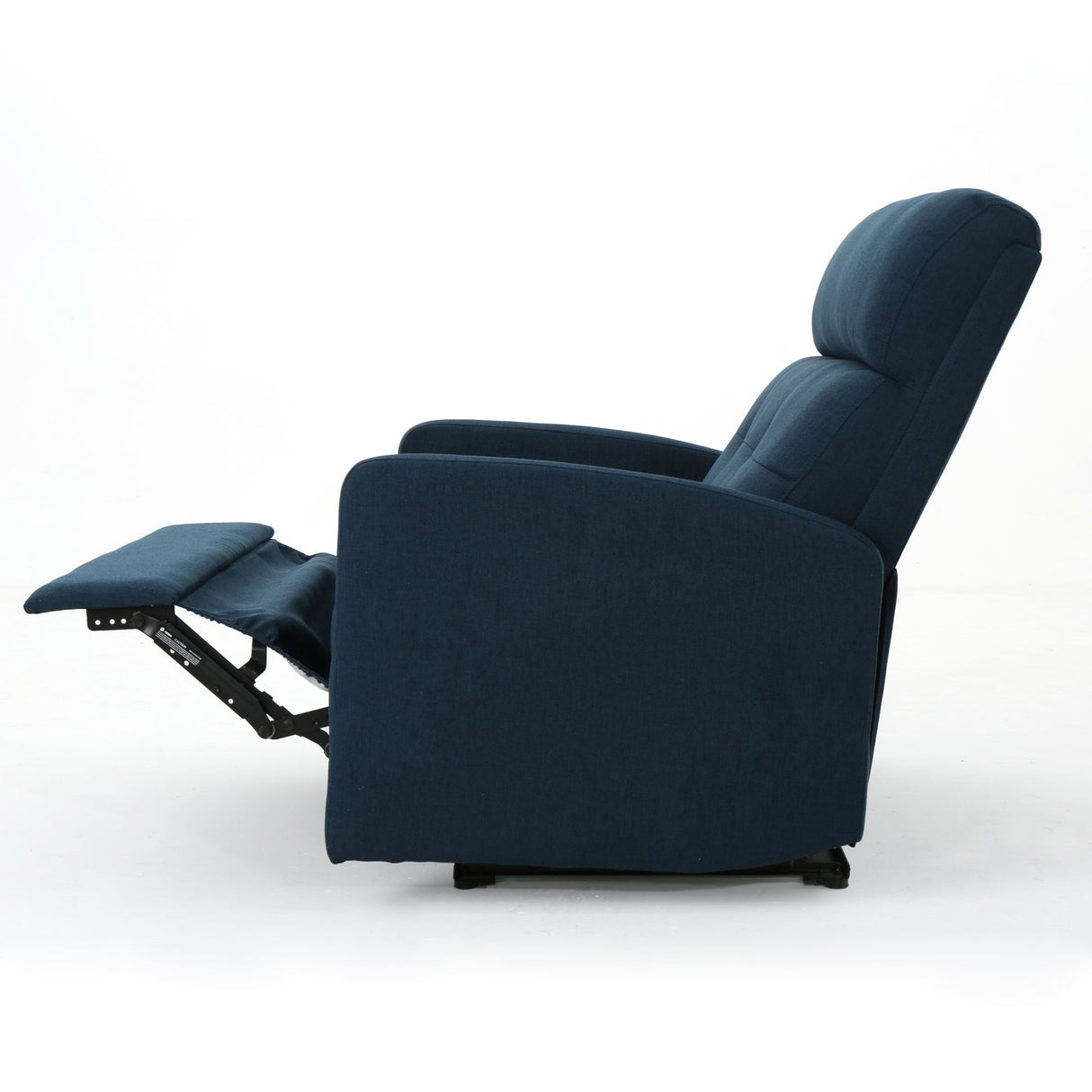 Alma - Contemporary Upholstered Loveseat Recliner - Navy Blue