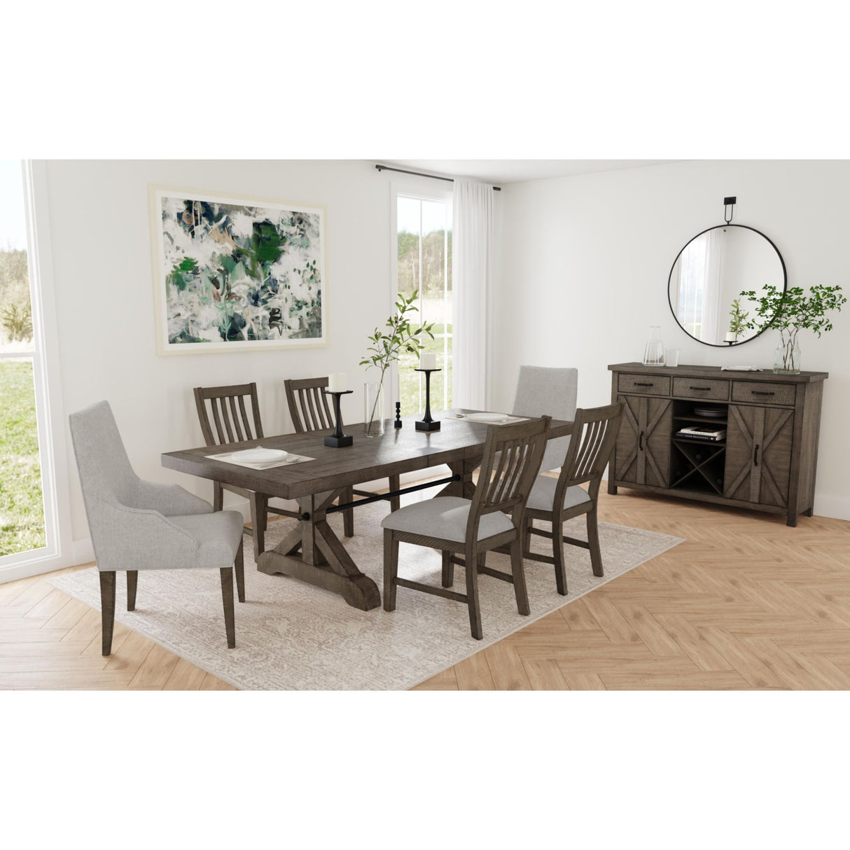 Yellowstone - Dining Host Chair (Set of 2) - Medium Brown