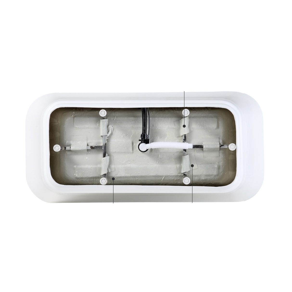 Gloss Freestanding Bathtub With Overflow & Pop Up Drain, Stand Alone Soaking Tub