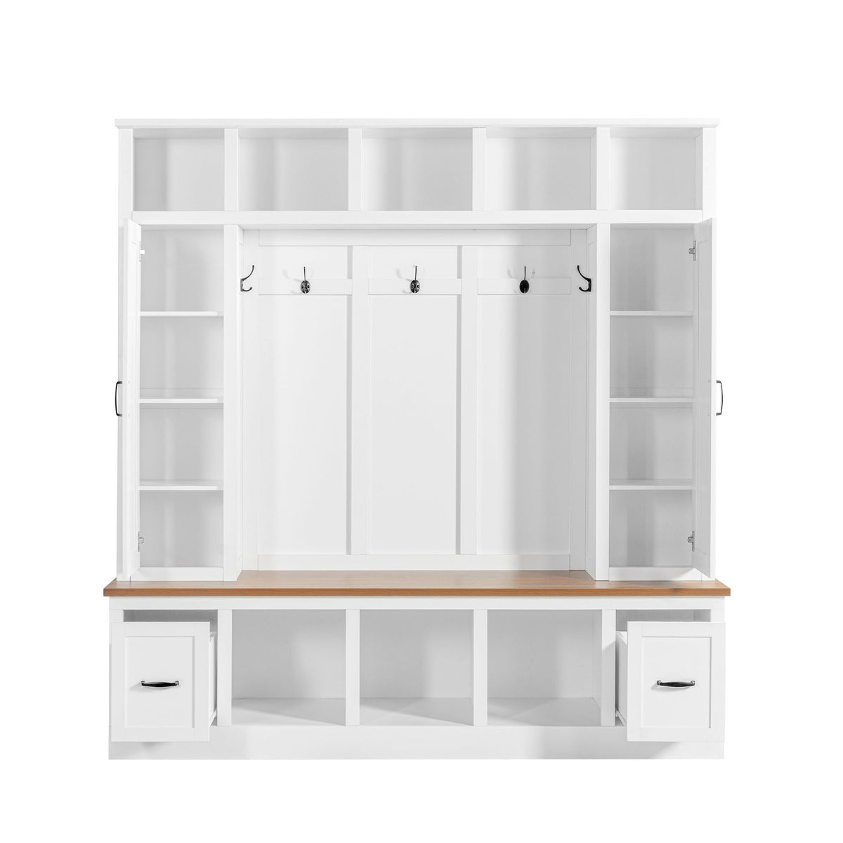 Hall Tree With Storage Bench, Entryway Coat Rack With Hooks