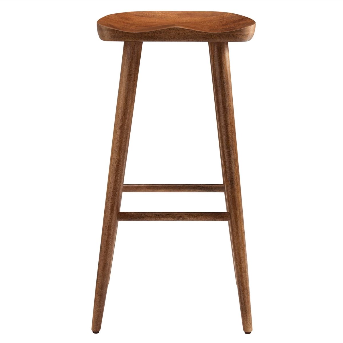 Backless Solid Mango Wood Saddle Seat Bar Stools Set of 2 - Stools available at Alpine Outlets in Denver