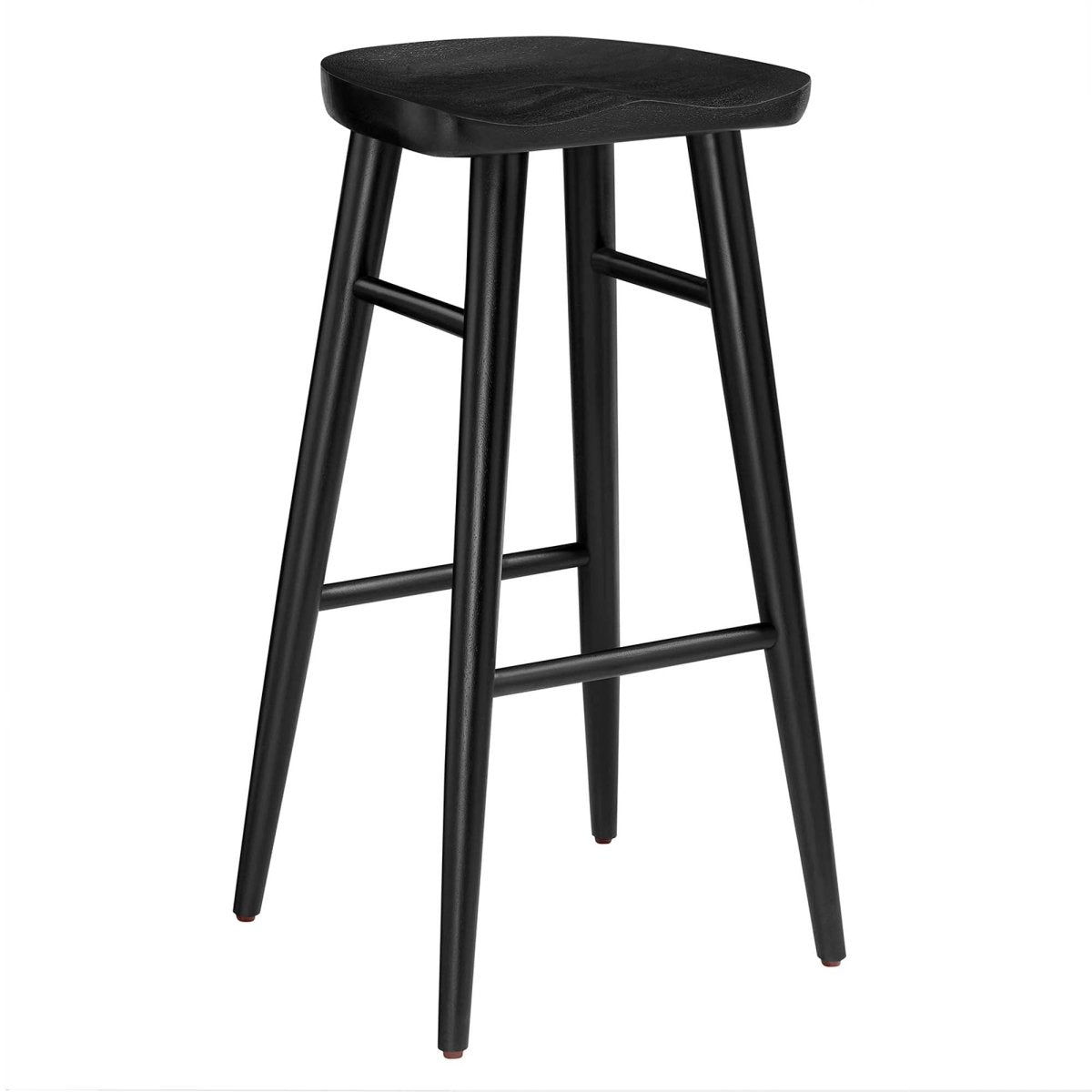 Backless Solid Mango Wood Saddle Seat Bar Stools Set of 2 - Stools available at Alpine Outlets in Denver