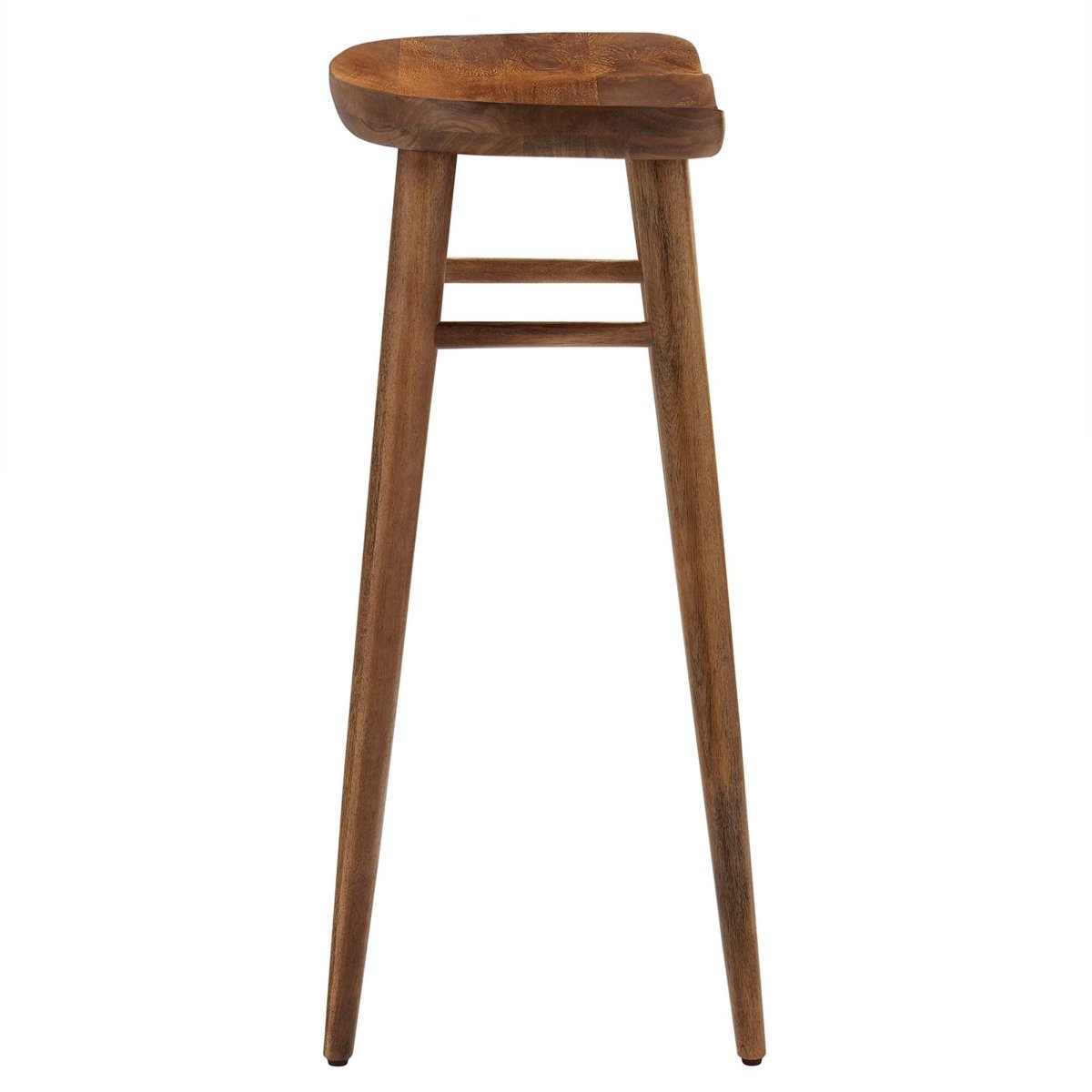 Backless Solid Mango Wood Saddle Seat Bar Stools Set of 2 - Stools available at Alpine Outlets in Denver