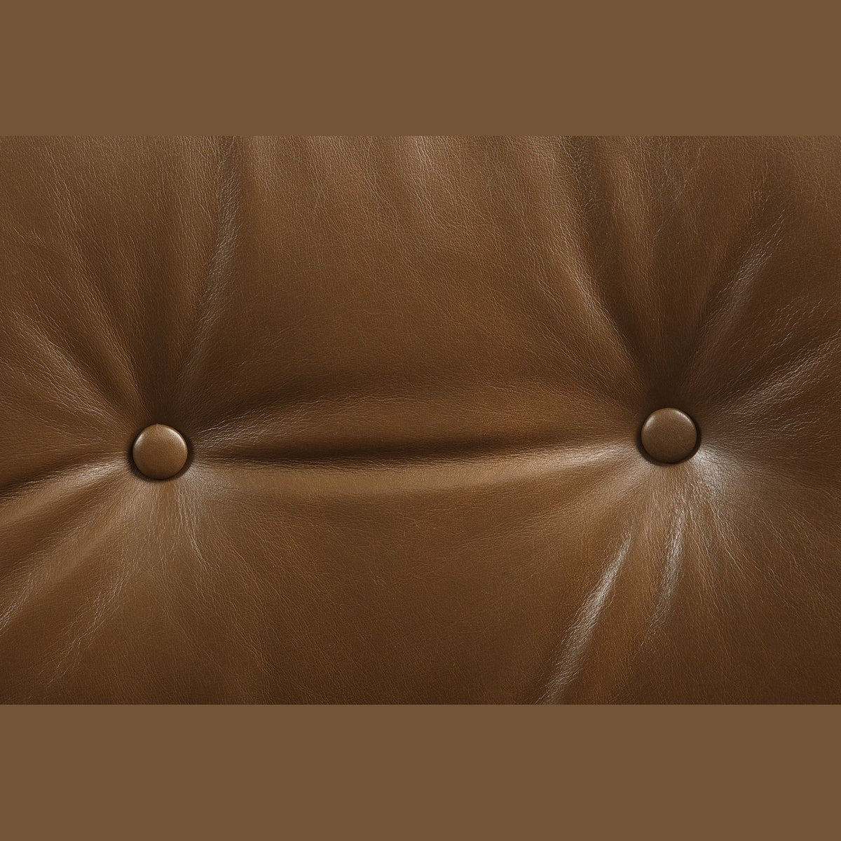 Dasya Brown Top Grain Leather & Iron Swivel Office Chair