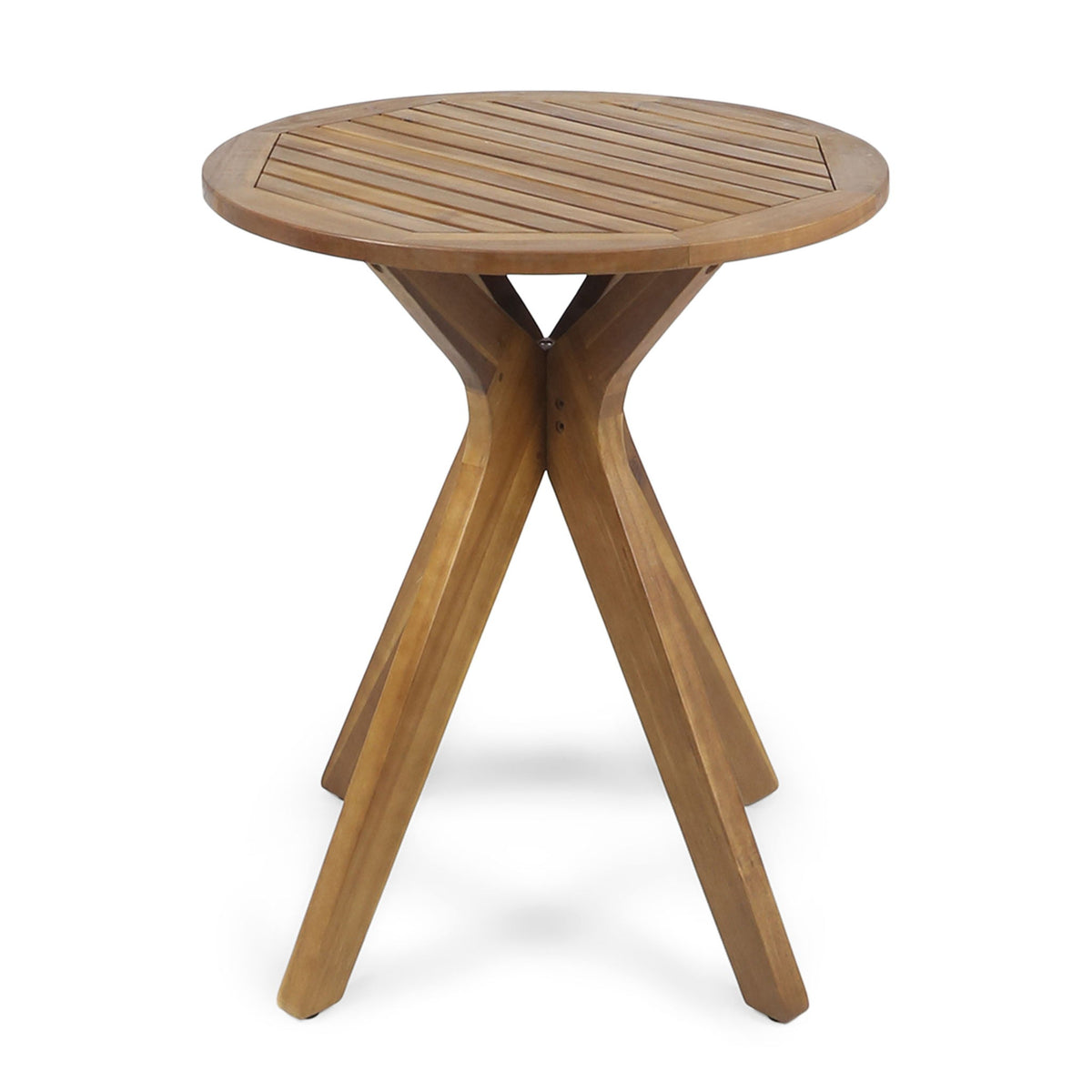 Stamford - Outdoor Bistro Table Acacia Wood X - Base - Teak