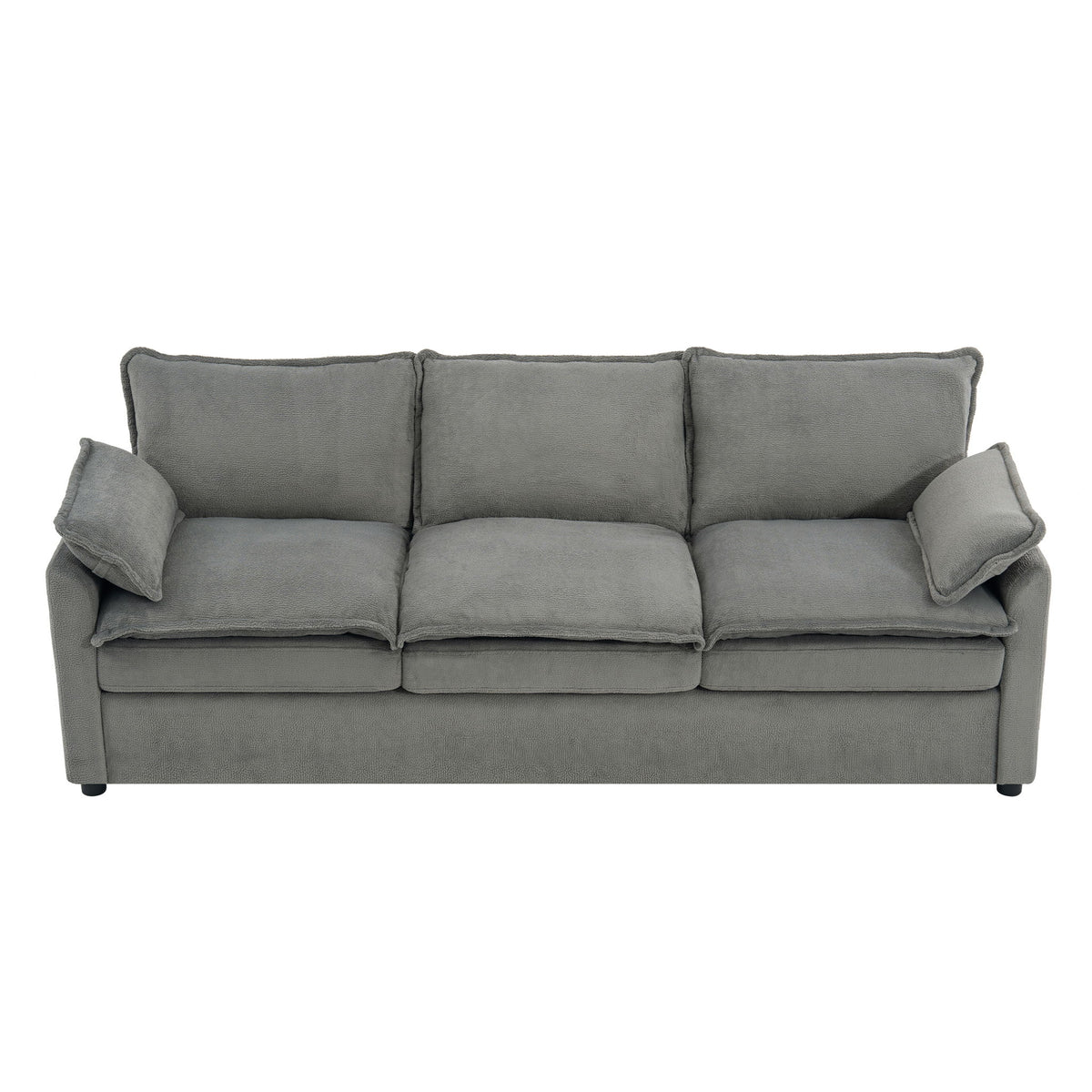 Modern 3 Seater Sofa With Side Storage Pockets For Living Room