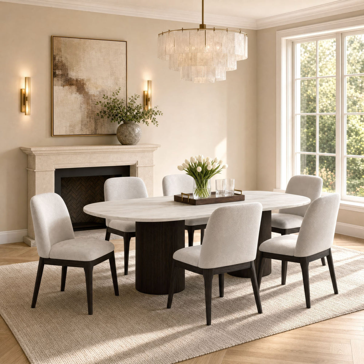 Sylvie - Standard Height Dining Set, Oval Table