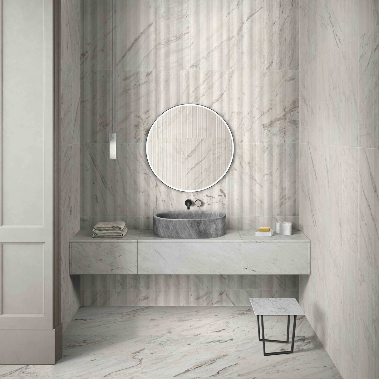 Bathroom Vessel Sink, Semi Polished Surface