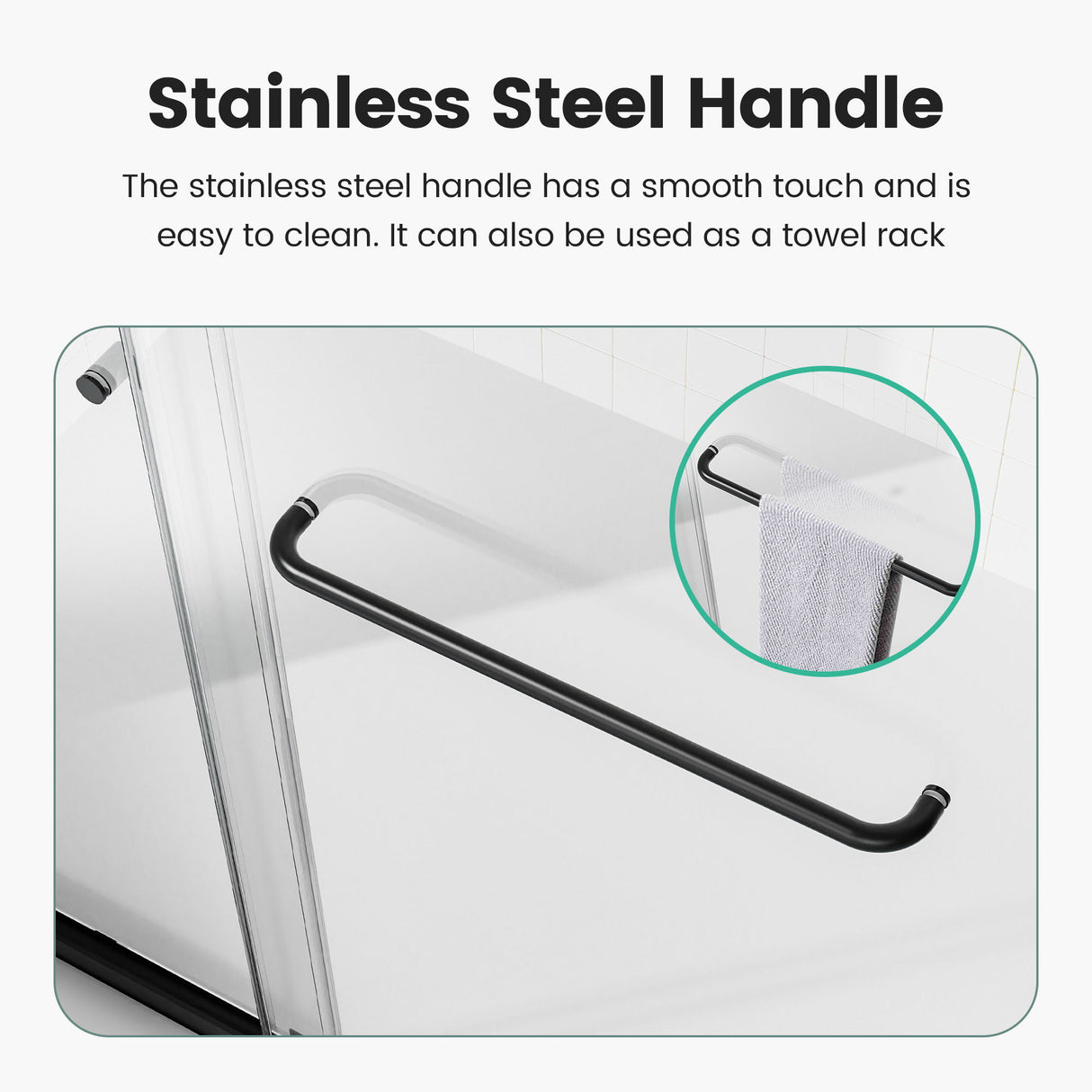 Semi Frameless Double Sliding Shower Door With Tempered Glass
