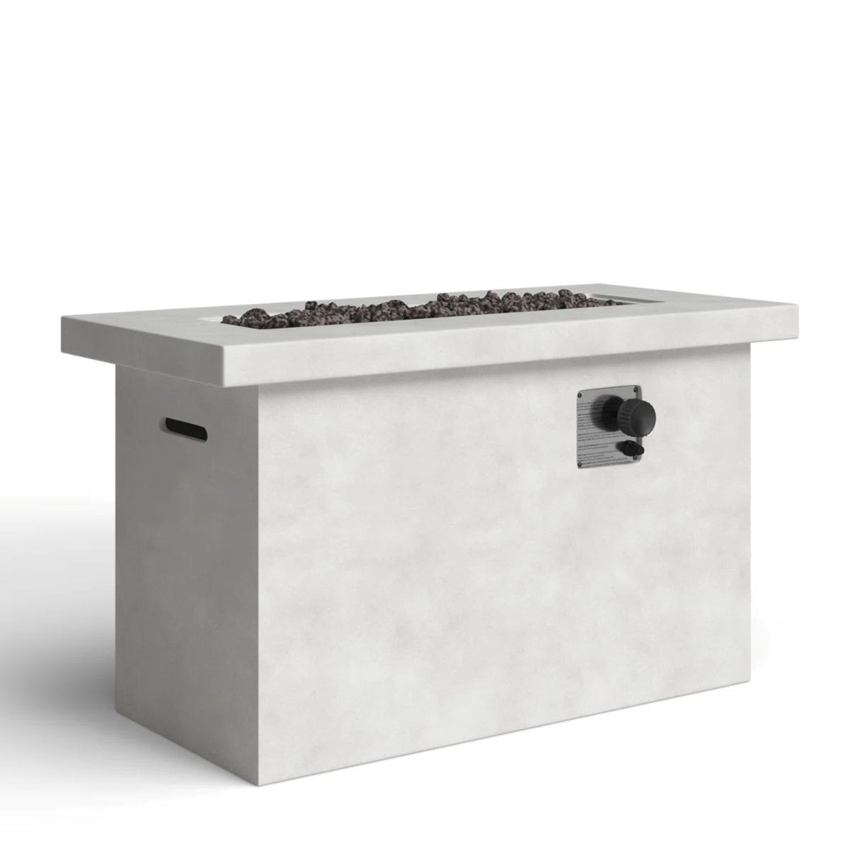 Propane Gas Fire Pit Table Outdoor Heater Reinforced Cement 42x24in