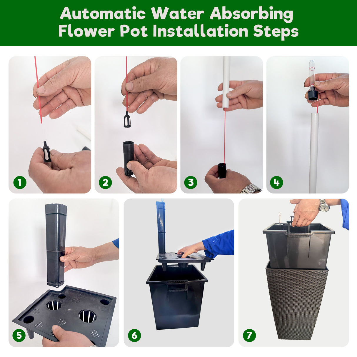Indoor Outdoor Planter With Automatic Watering System