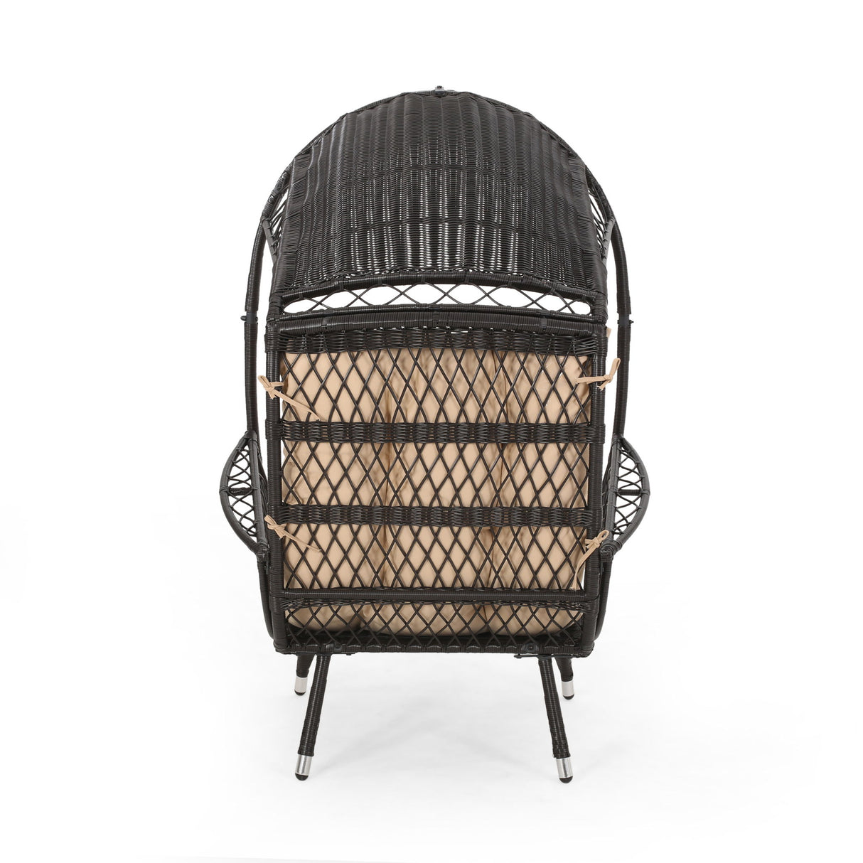 Outdoor Wicker Standing Basket Chair With Cushion