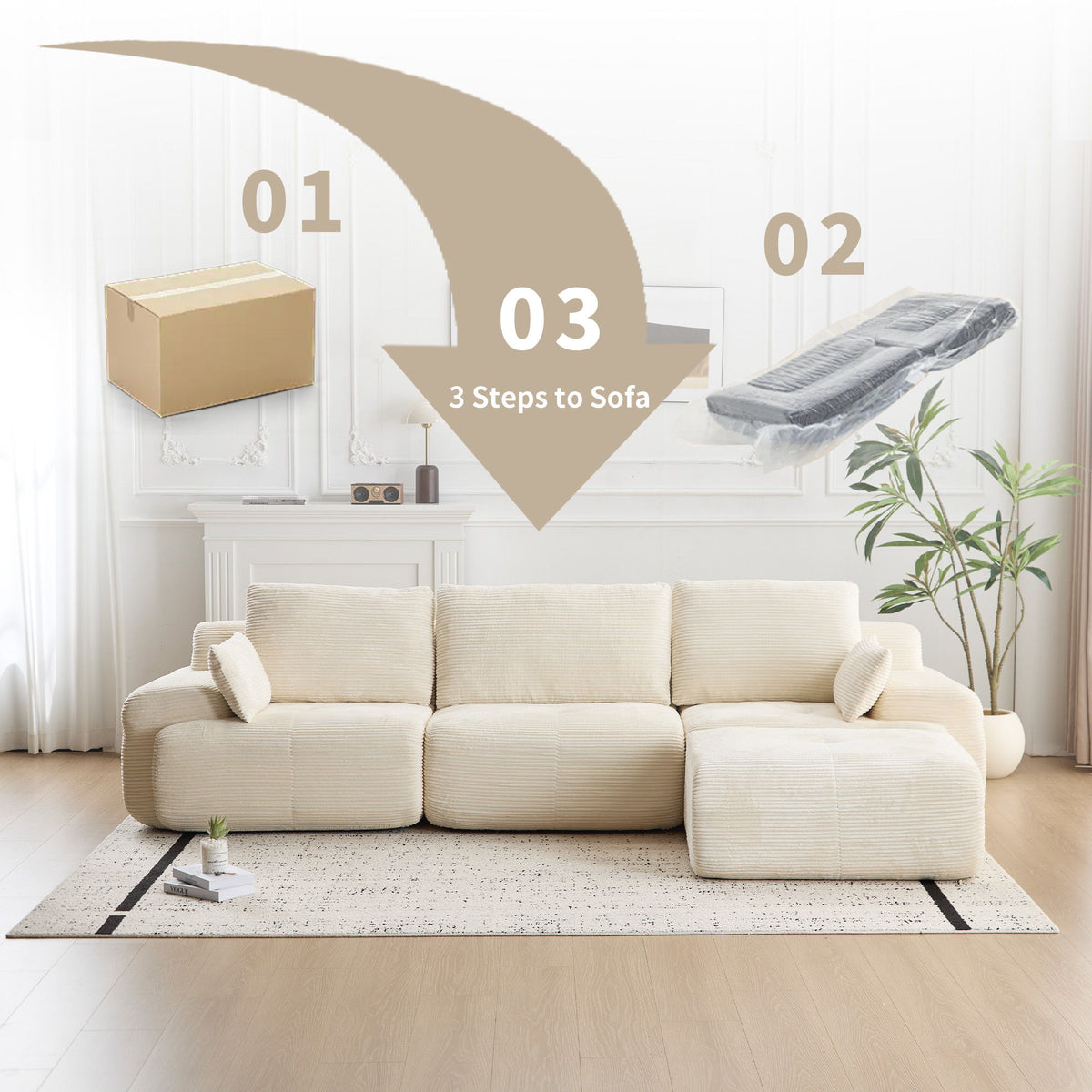 Compressed Sofa, Large Sectional Couches For Living Room