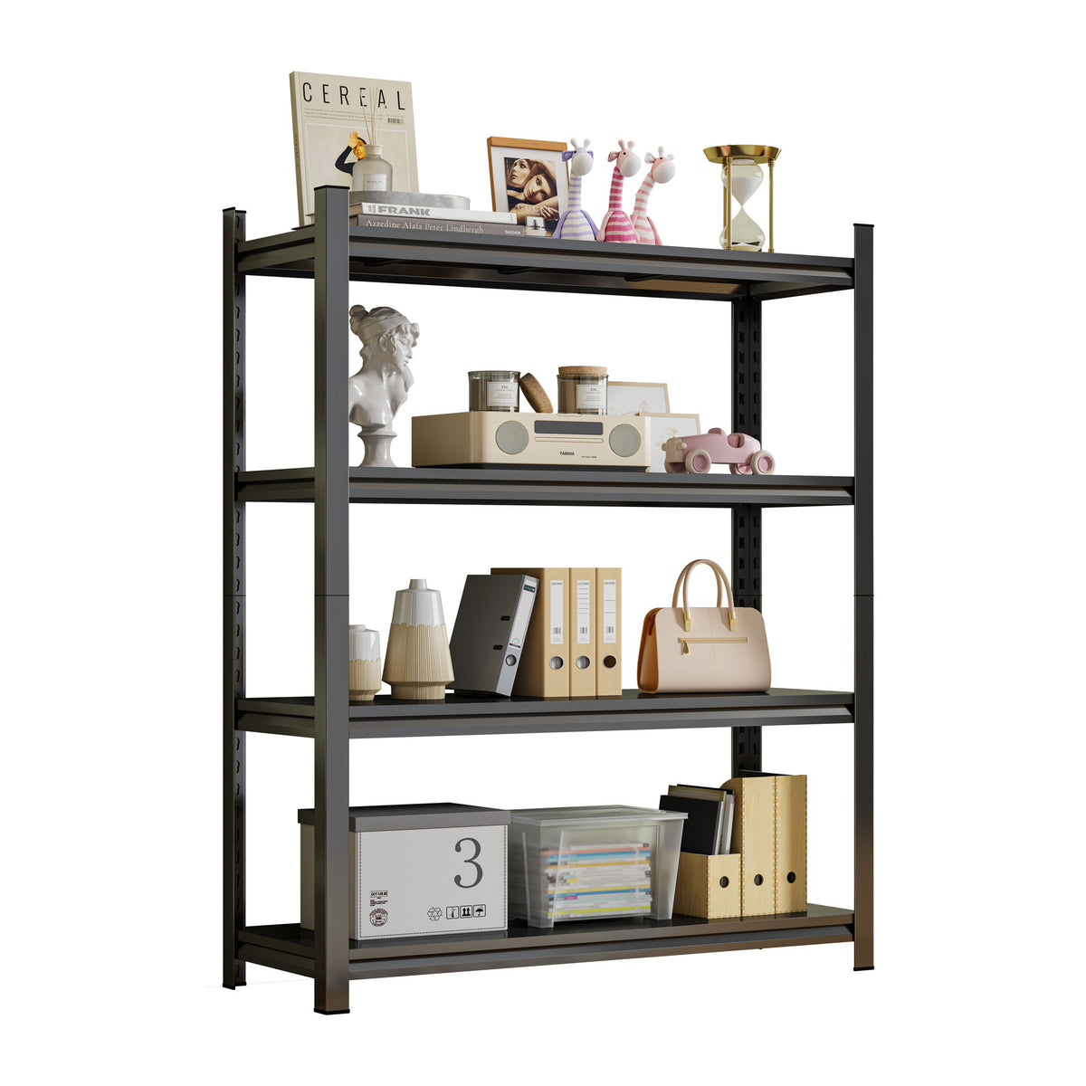 Tall Storage Shelf, Adjustable Height Storage Rack