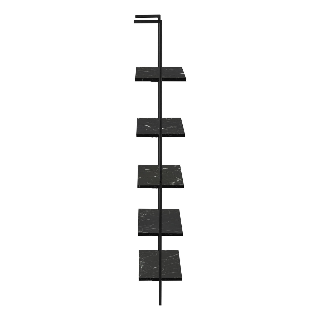 Bookshelf, Bookcase, Etagere, Ladder, 5 Tier, For Office, Marble Look Contemporary & Modern - Etageres - Alpine Outlets