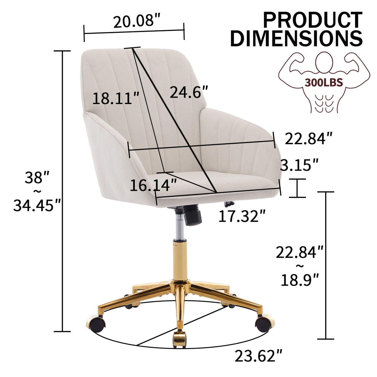 Adjustable Ergonomic Swivel Office Chair