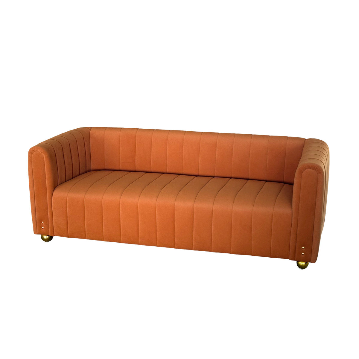 Sofa With Vertical Stripes With Accents