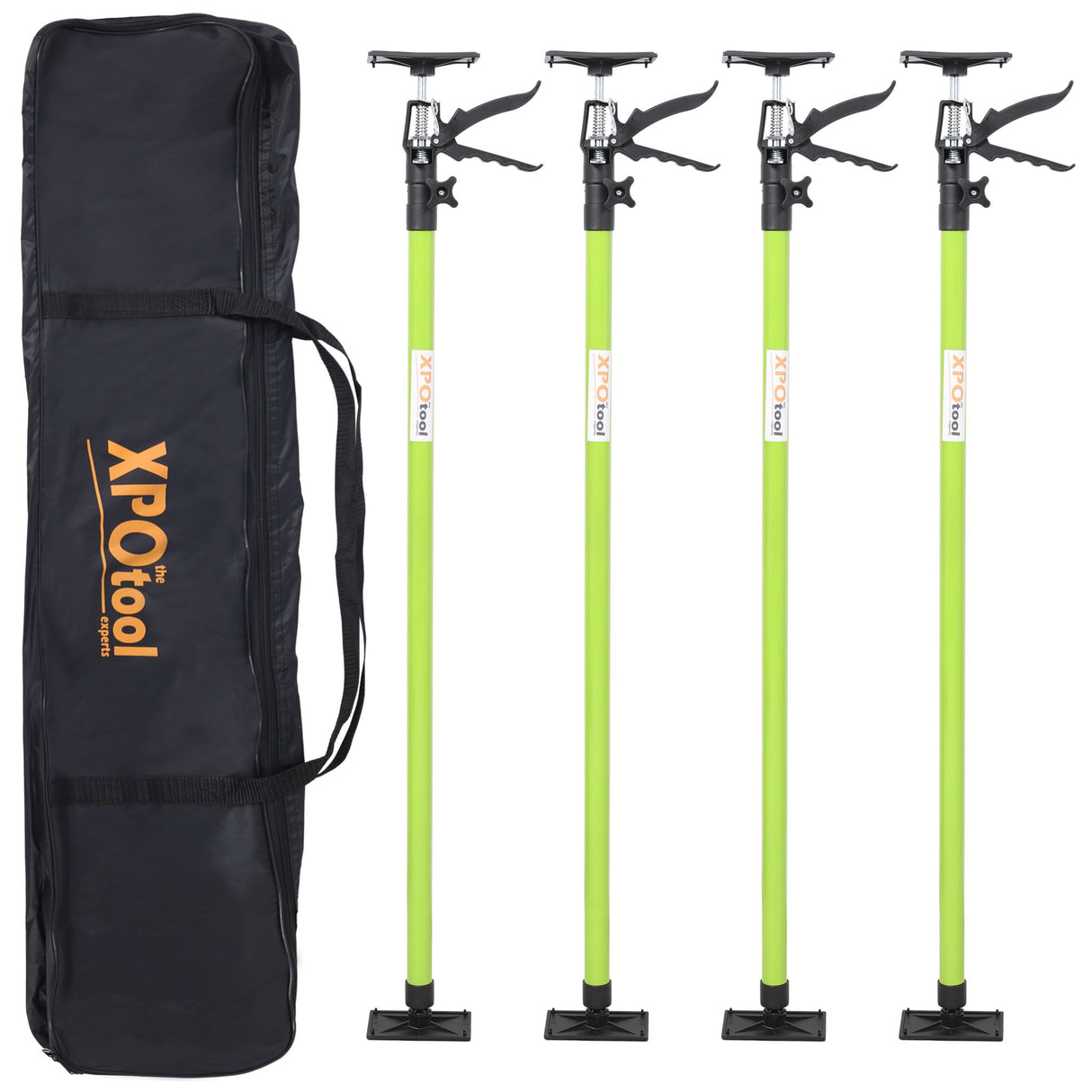 Adjustable Support Pole System For Drywalls And Cabinets With Carry Bag