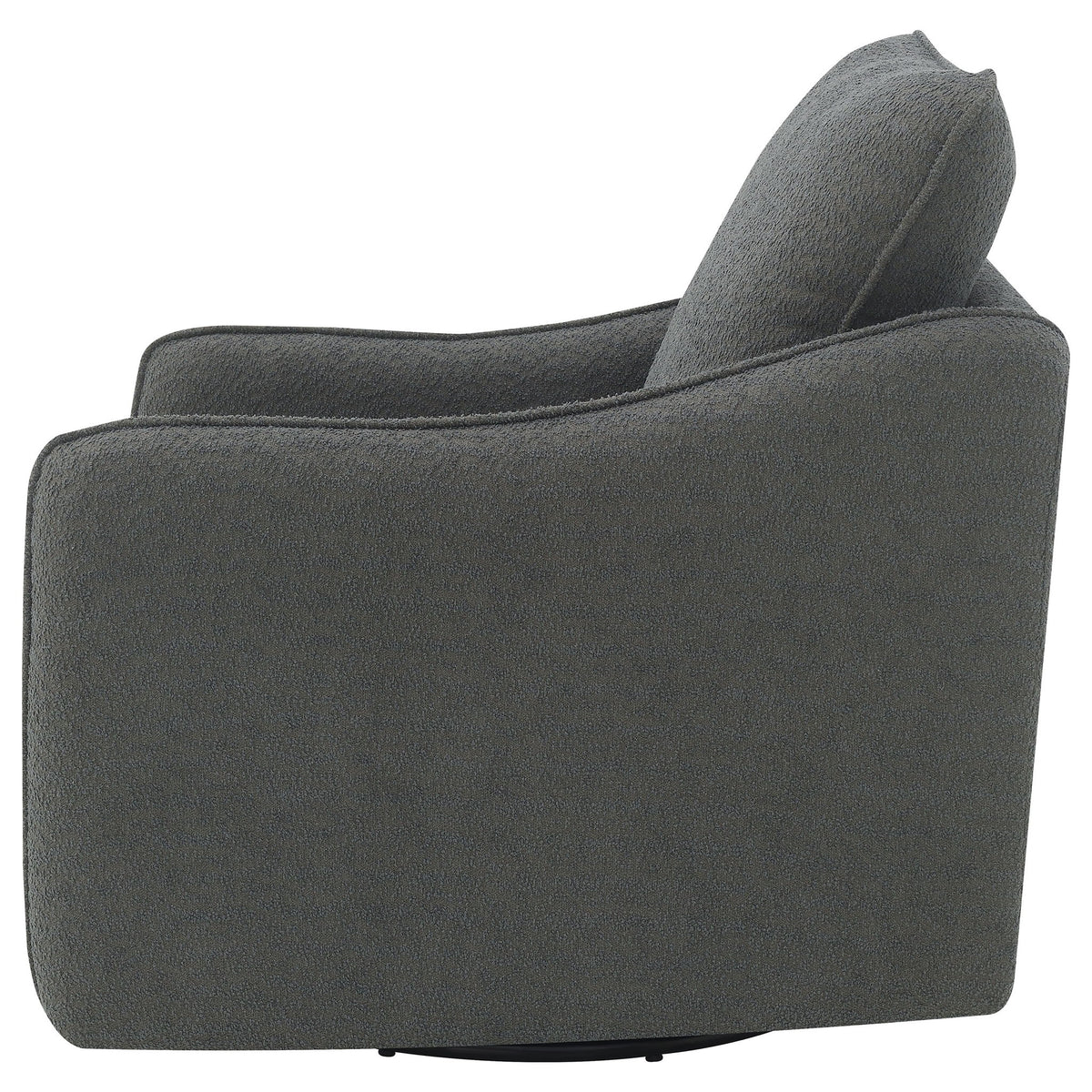 Nikko - Upholstered Swivel Chair - Charcoal