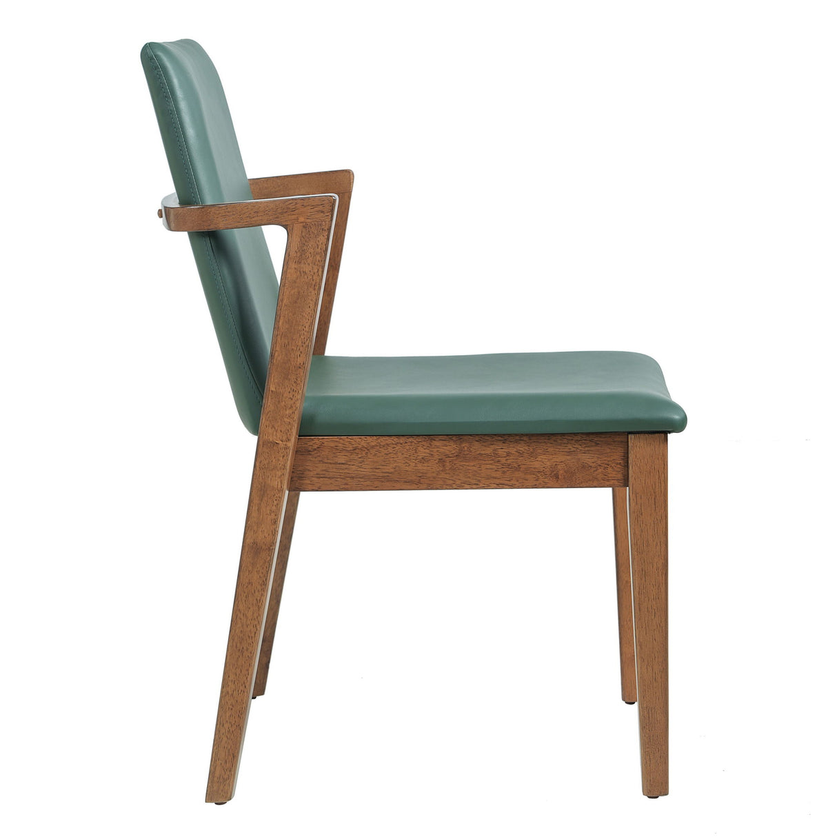 Dining Chairs (Set of 2) - Green / Walnut