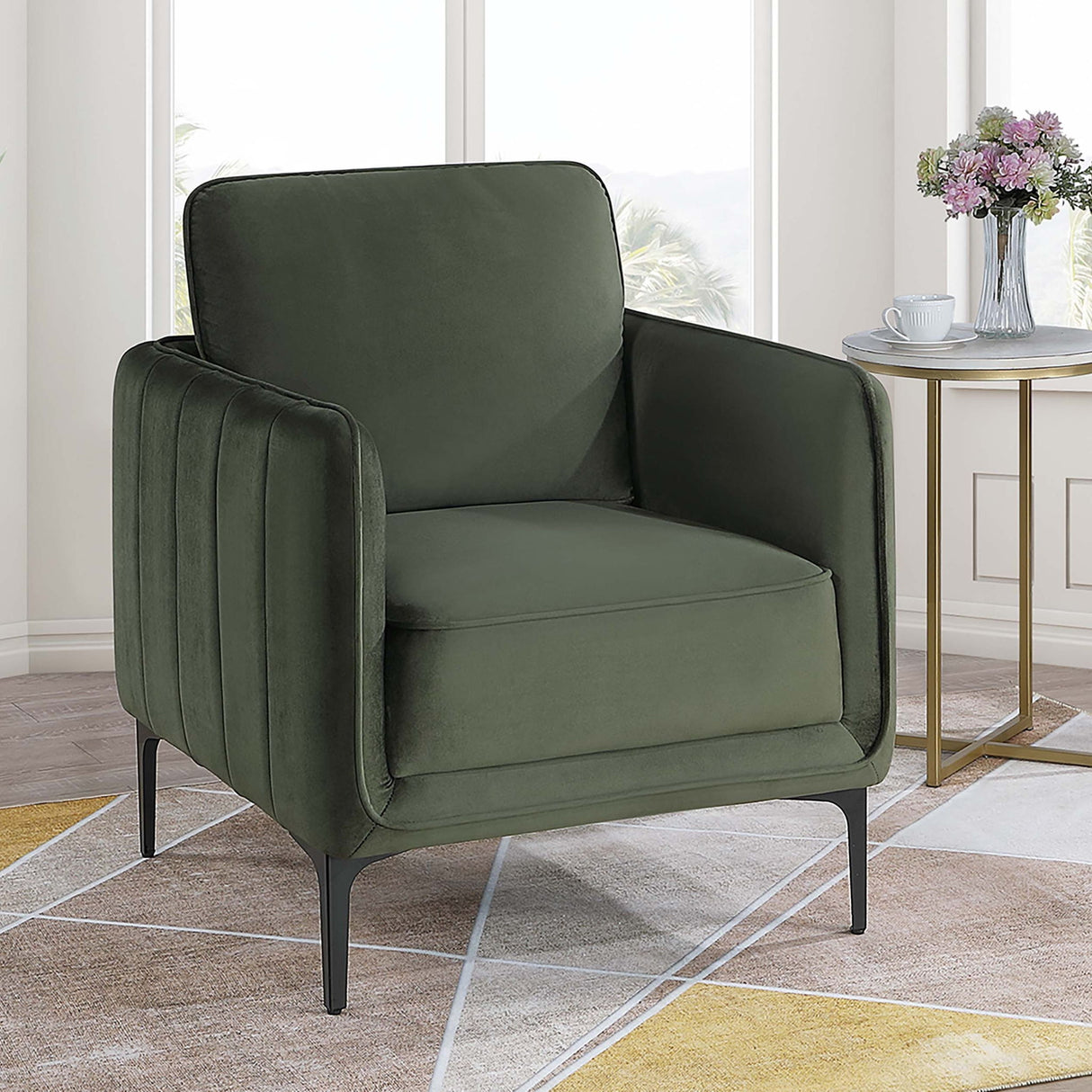 Elegant Accent Chair, Upholstered