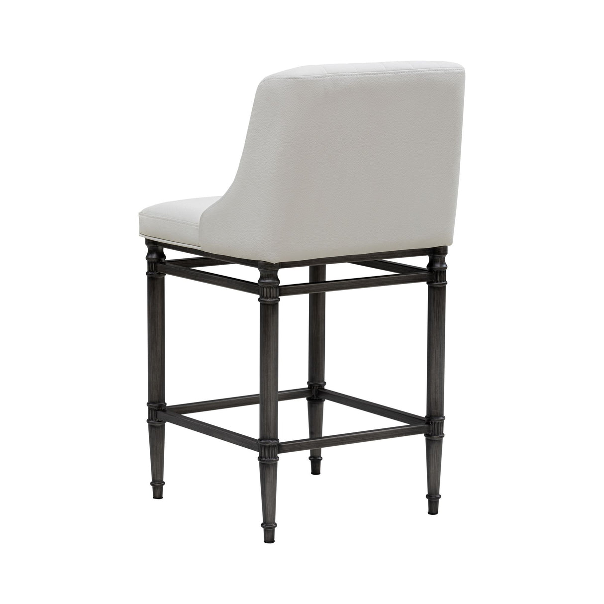 Marvin - Steel Frame Faux Leather Upholstered Counter Height Barstool
