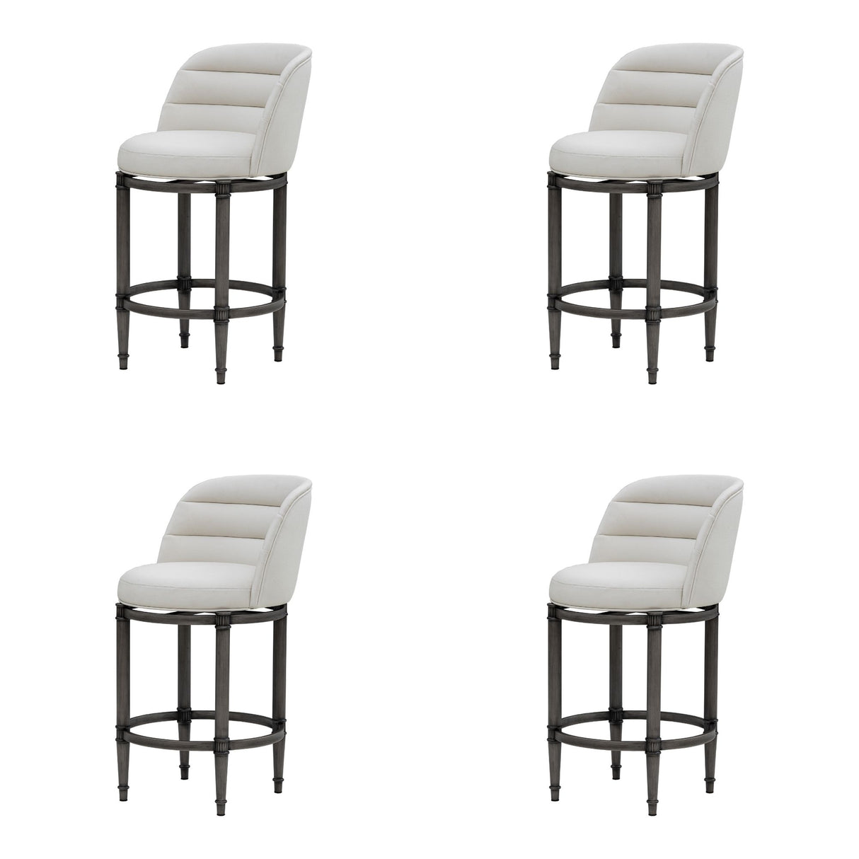 Eunice - Faux Leather Upholstered Swivel Counter Height Barstool
