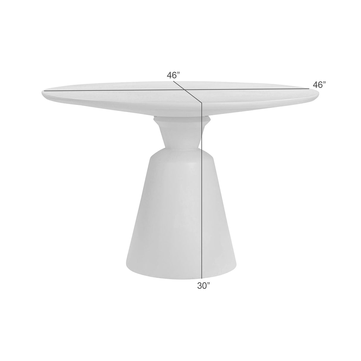 Palea - Indoor Outdoor Dining Table - White Concrete Finish