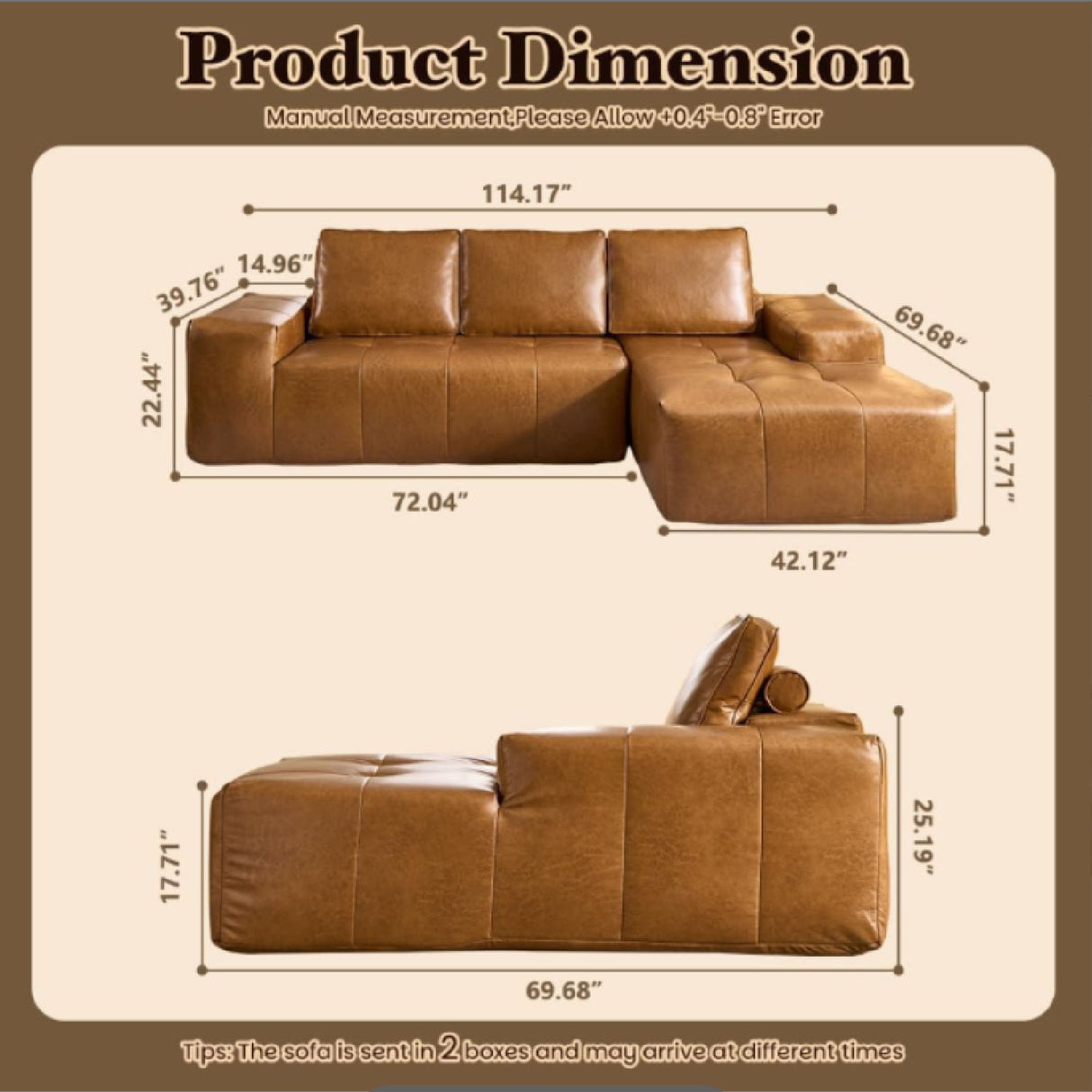 Boneless Couches For Living Room With Chaise