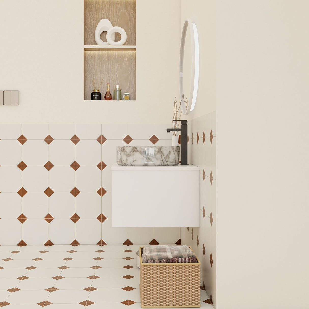Floating Bathroom Vanity With Vessel Sink