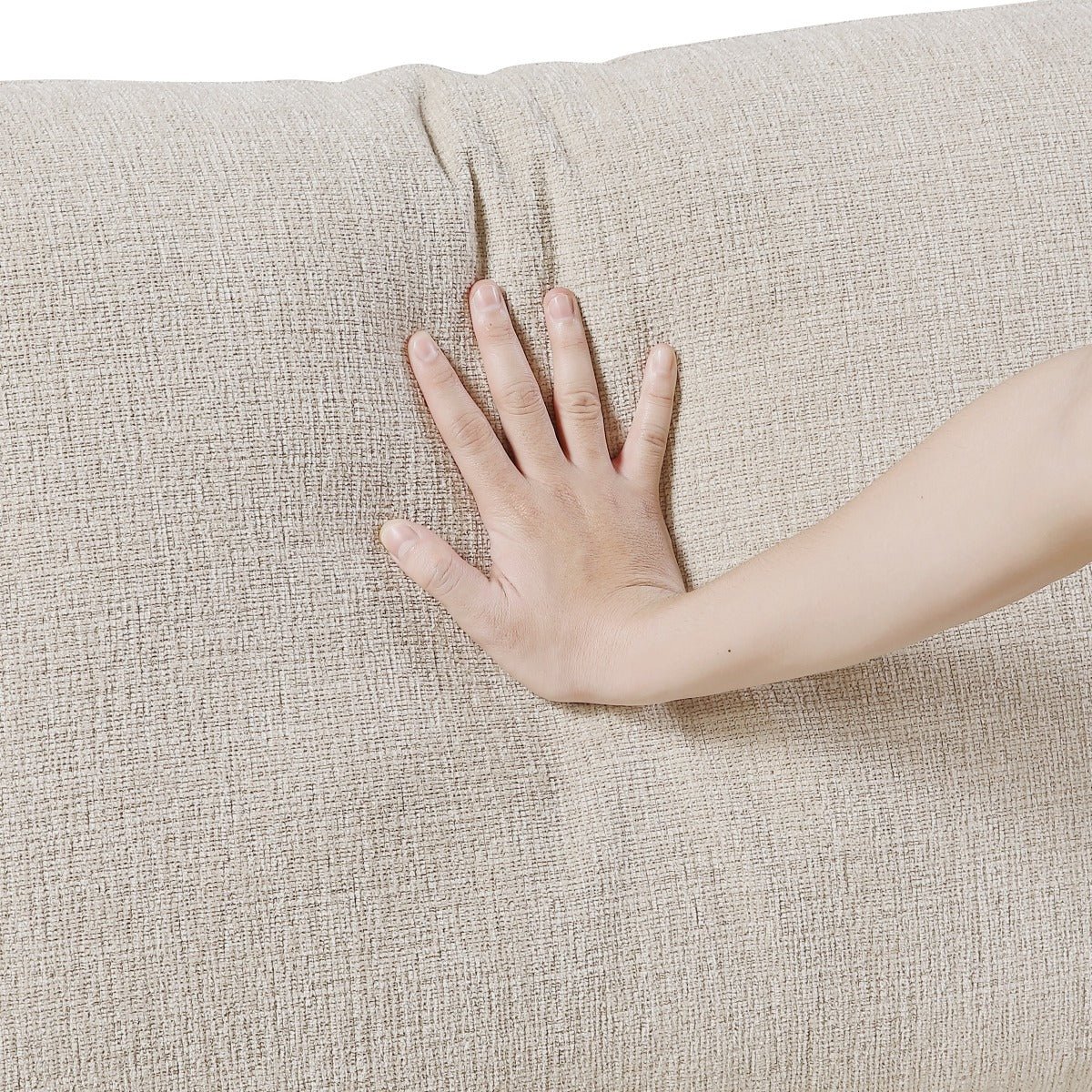 Beige Chenille Modular Armless Chair - π’ Armless Chairs available at Alpine Outlets in Denver
