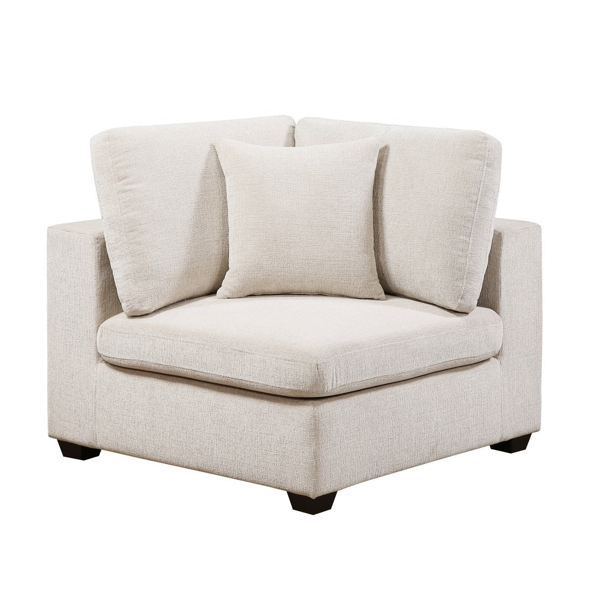 Beige Chenille Modular Corner Seat - 🟢 Corner Chairs available at Alpine Outlets in Denver