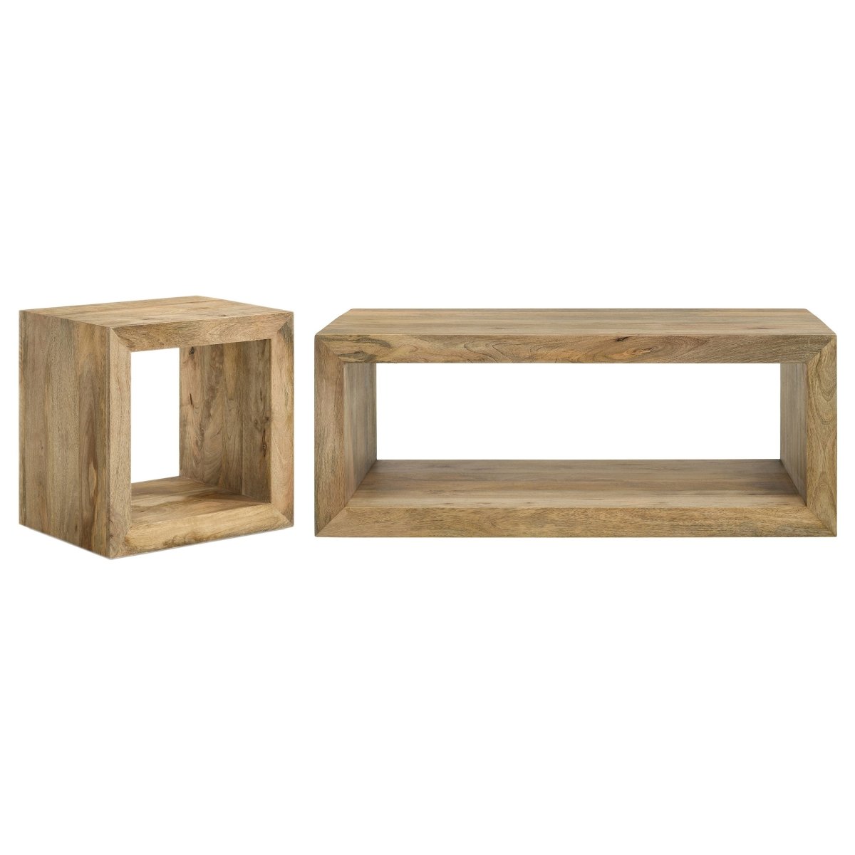 Benton 2 - Piece Solid Mango Coffee and End Table Set Natural - Coffee Table Sets available at Alpine Outlets in Denver