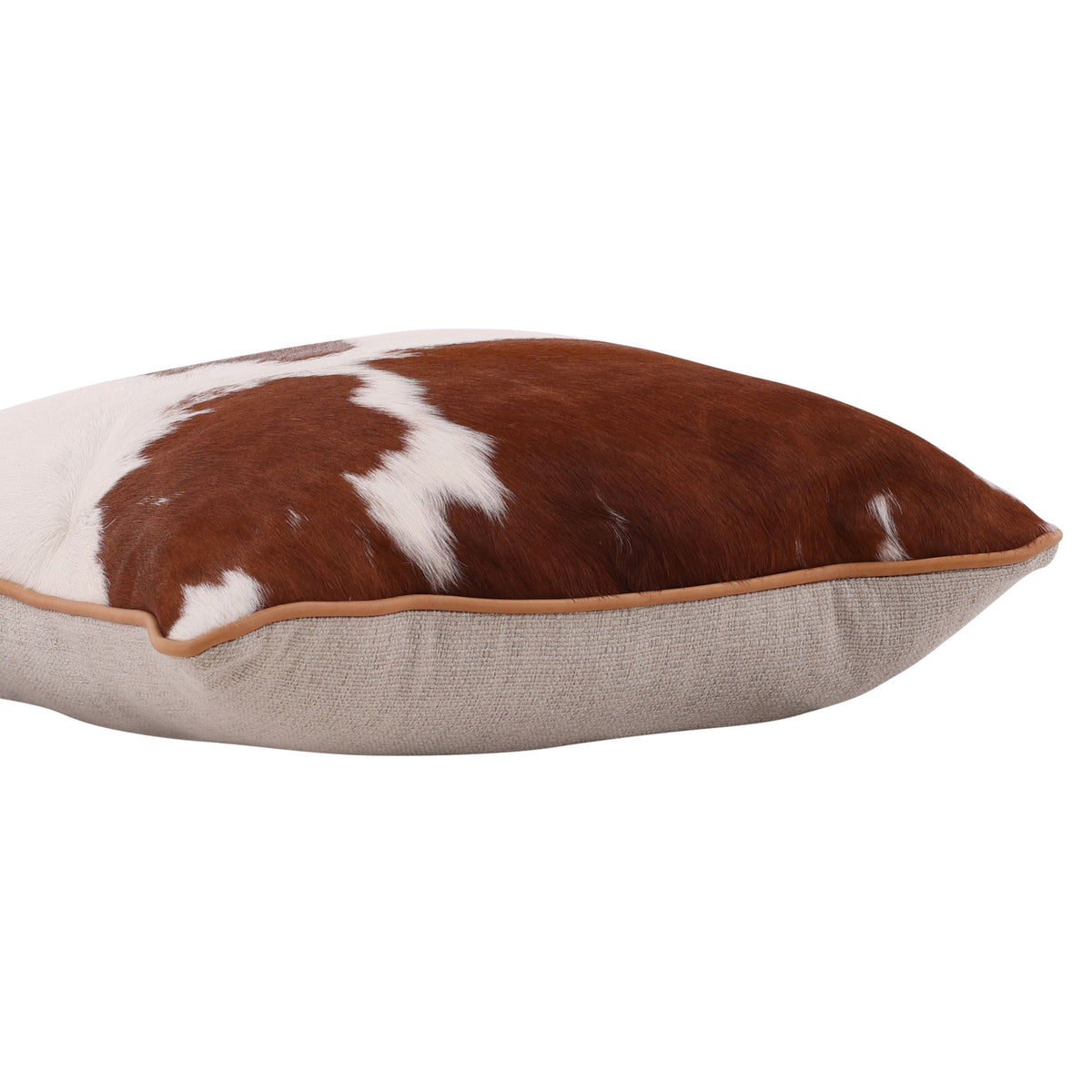 Hair on Hide Accent Pillow - Dark Brown / White