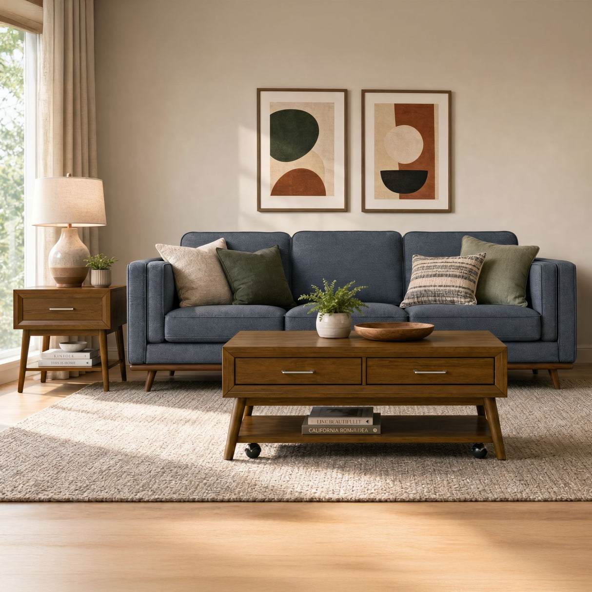 Santa Barbara - 2 Piece Occasional Table Set (Coffee Table & End Table) - Walnut