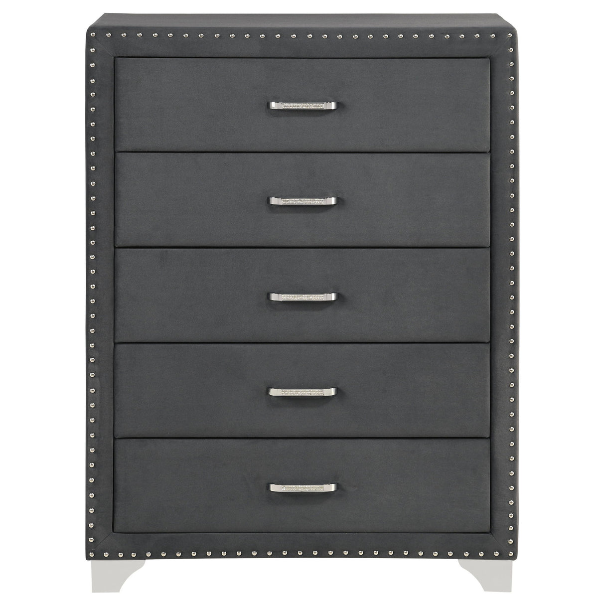 5 Drawer Bedroom Chest With Crystal Pulls