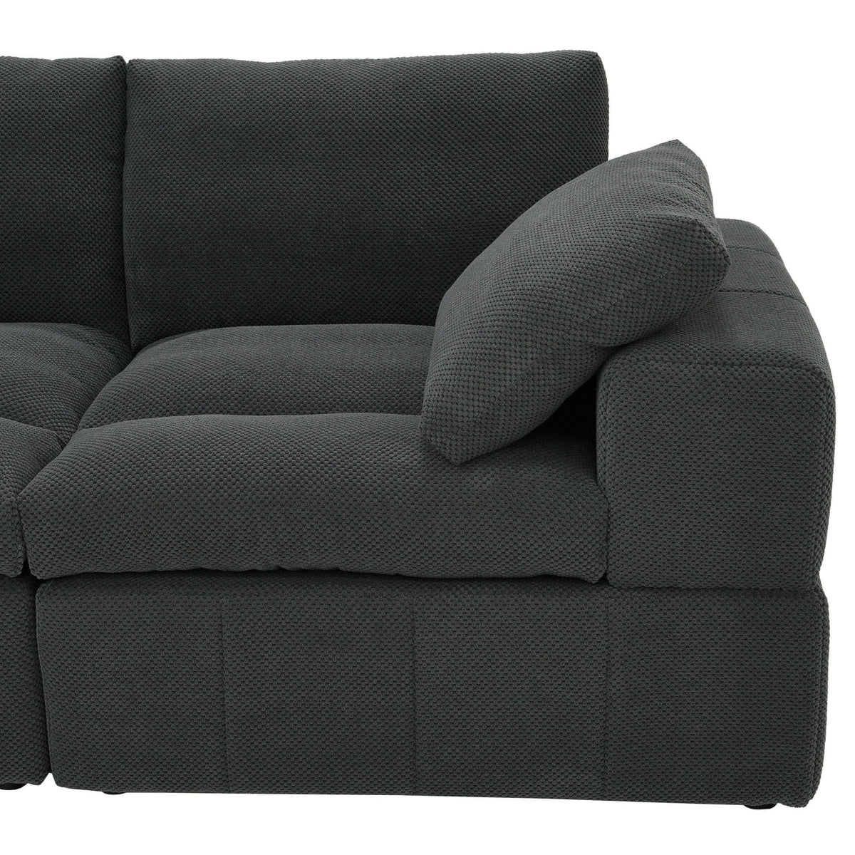 Sectional, Large Arms, Toss Pillows Included