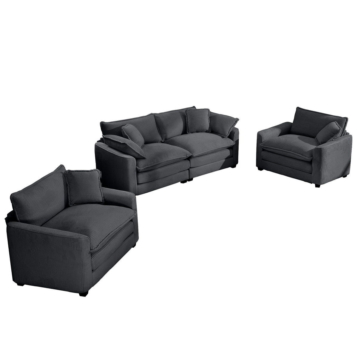 Elegant Oversized Sectional Sofa Set With Deep Seats And Flexible Layout