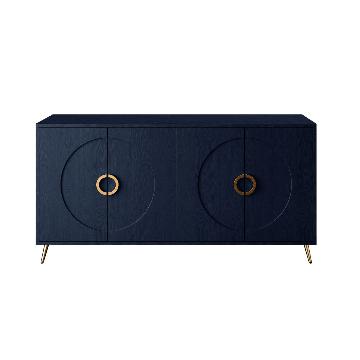 Modern Sideboard Buffet Server Cabinet Lacquered Wood Storage 60x31in