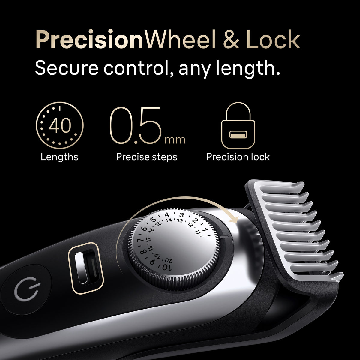Braun AIO9430 PrecisionWheel with 40 length settings
