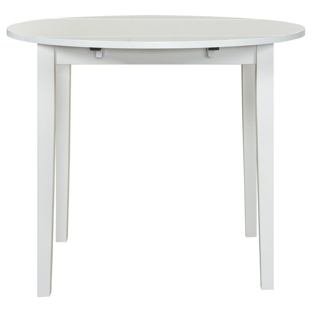 Bucknell 3-Piece Round Drop Leaf Dining Set in White - Dining Room Sets available at Alpine Outlets in Denver