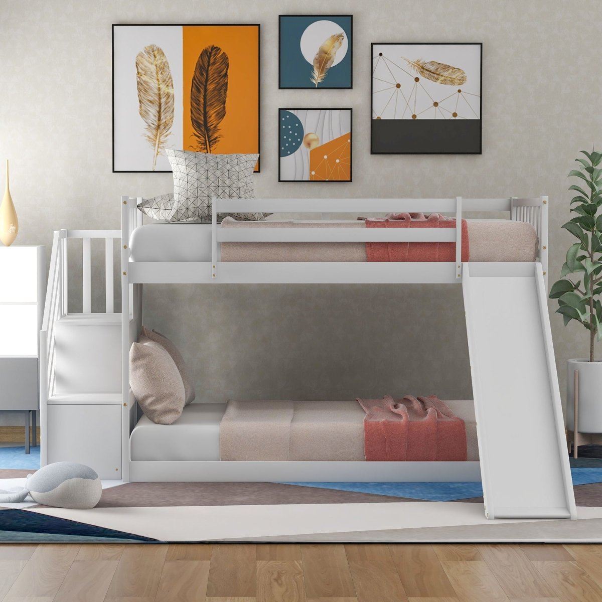 Bunk Bed With Convertible Slide And Stairway - Bunk Beds available at Alpine Outlets in Denver