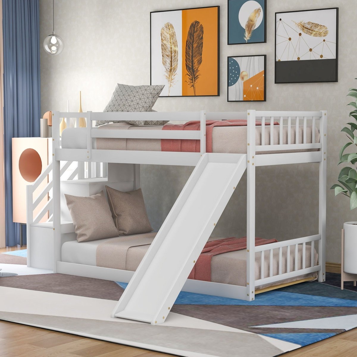 Bunk Bed With Convertible Slide And Stairway - Bunk Beds available at Alpine Outlets in Denver