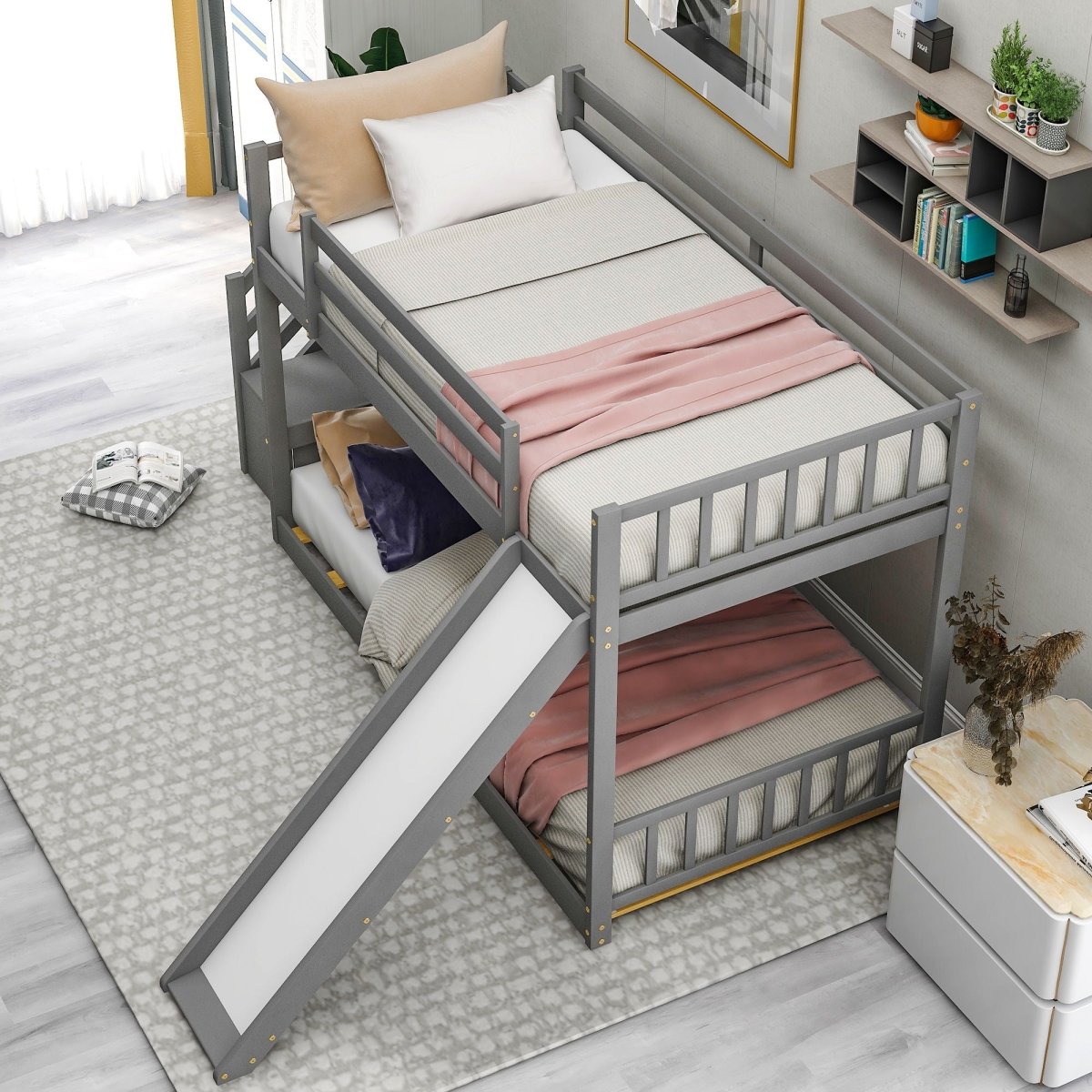 Bunk Bed With Convertible Slide And Stairway - Bunk Beds available at Alpine Outlets in Denver