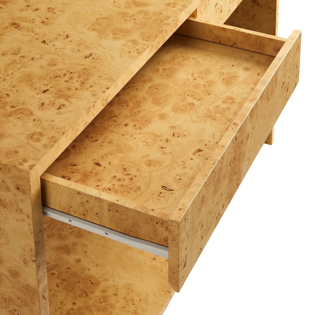 Burl Wood Console Table with 2 Drawers and Shelf – 47 Inch - Ottomans available at Alpine Outlets in Denver