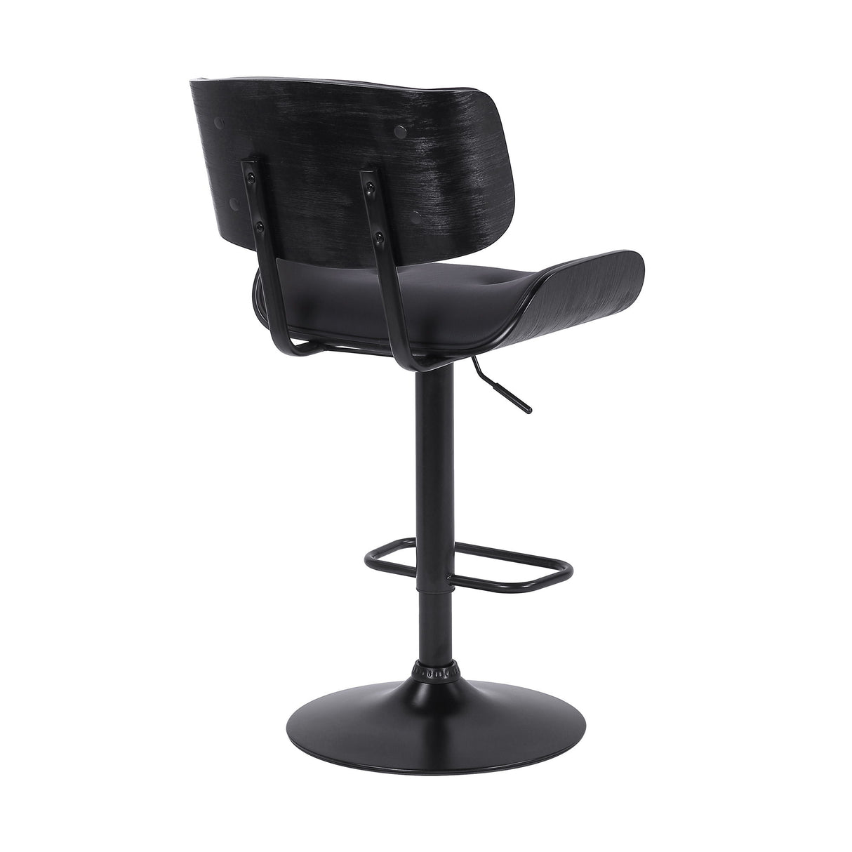 Brooklyn - Adjustable Swivel Bar Stool With Base - Black
