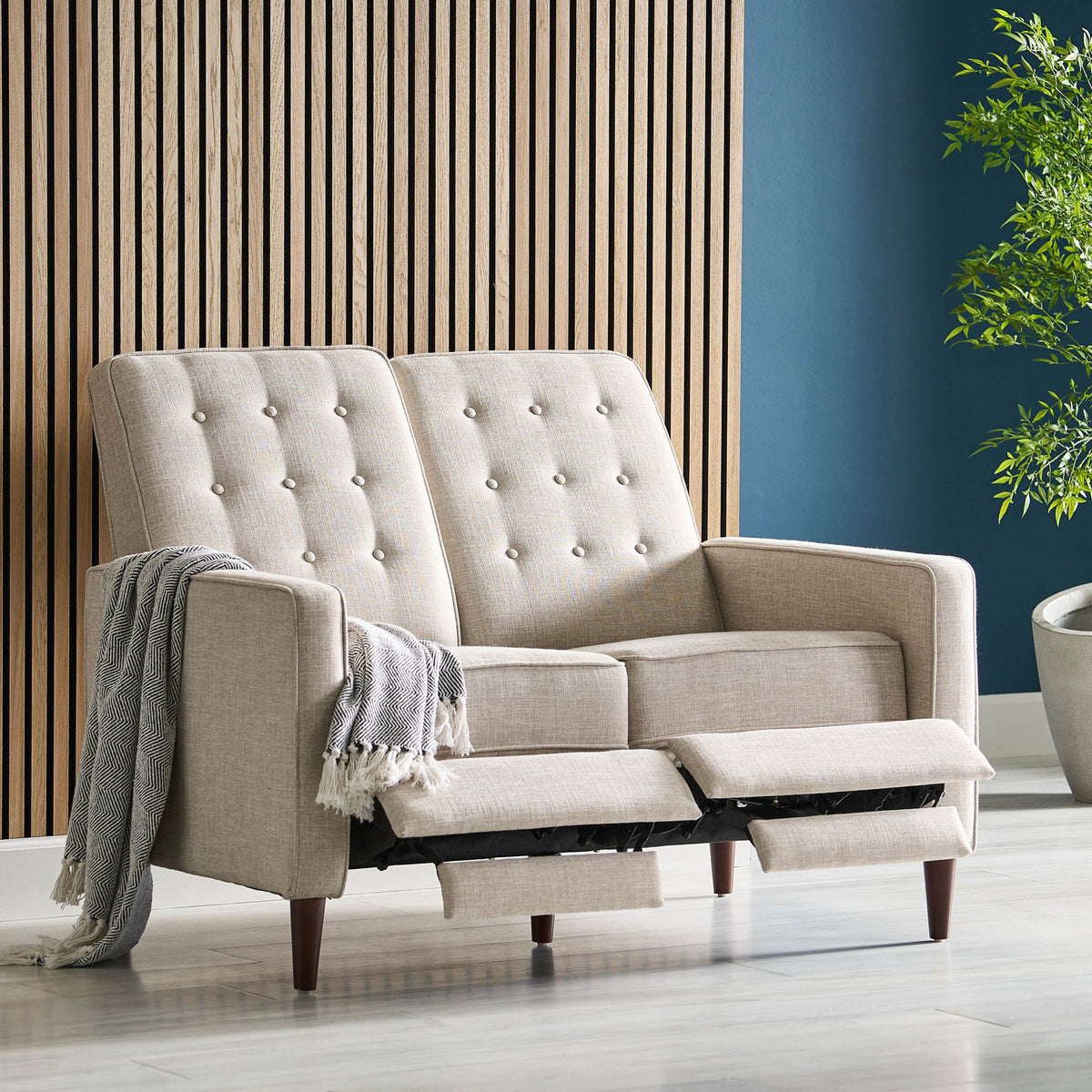 Manville - Contemporary Tufted Loveseat Pushback Recliner