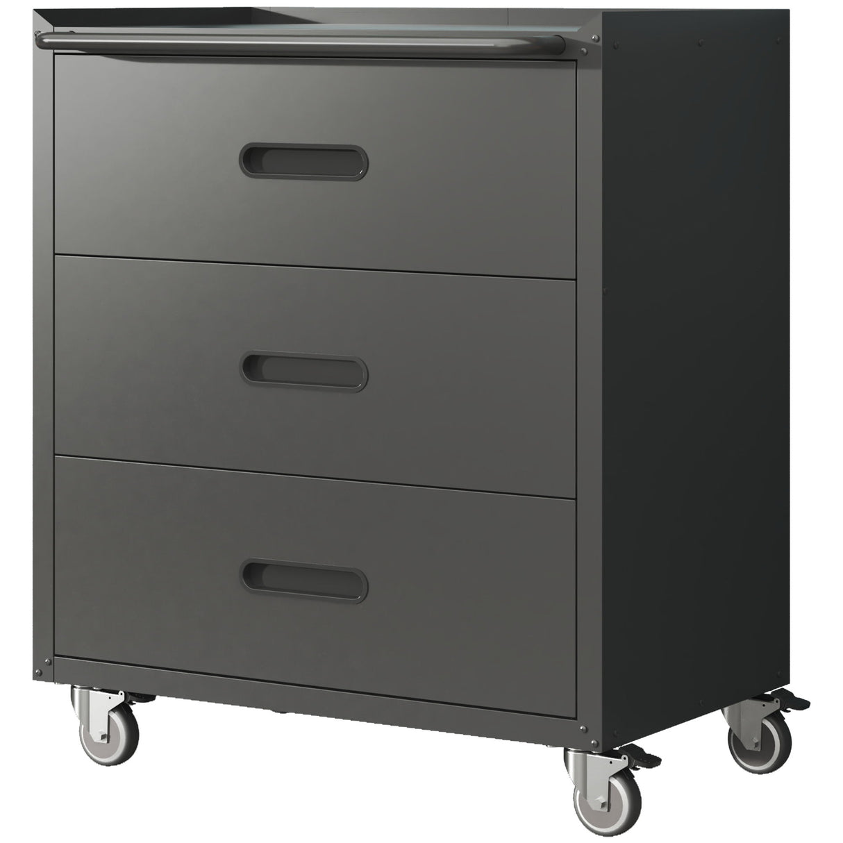 Heavy Duty Metal Storage Cabinet With Wheels 3 Drawer Tool Cabinet For Garage, Office, And Home Organizer Solutions